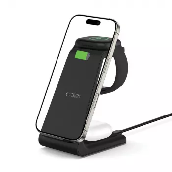 TECH-PROTECT QI15W-A36 3-in-1 Wireless Charger for Apple Black