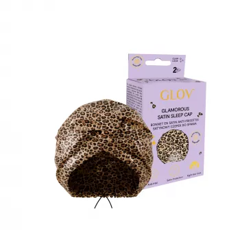 GLOV Double-Layered Satin Sleeping Cap Leopard Print