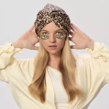 GLOV Double-Layered Satin Sleeping Cap Leopard Print