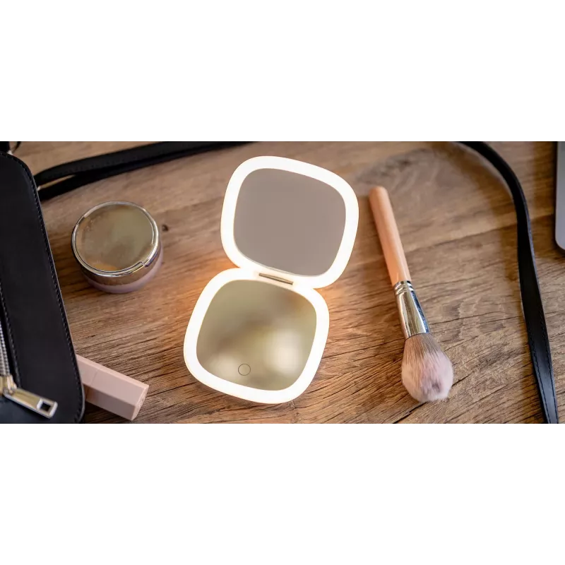 Humanas HS-PM01 Cosmetic Mirror with LED Illumination - Pink