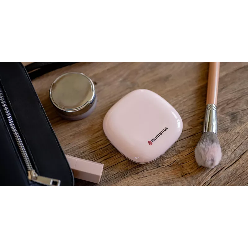 Humanas HS-PM01 Cosmetic Mirror with LED Illumination - Pink