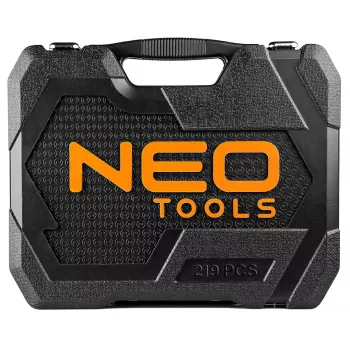 NEO TOOLS Socket Wrench Set 1/4 inch, 3/8 inch, 1/2 inch Drive, 219 Pieces, Chrome Vanadium Steel