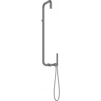 DEANTE Arnika Nero Rain Shower with Shower Faucet, Matte Black, Wall-Mounted, 250mm Round Rain Shower Head, Single-Lever Mixer, Brass Body, 7-Year Warranty