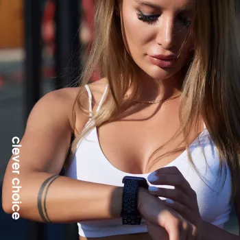 Crong Duo Sport Band for Apple Watch 38/40/41/42 mm (Black/Lime Green)