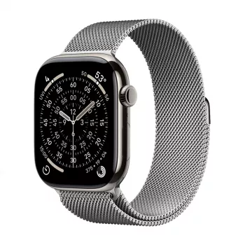 Crong Milano Steel Stainless Steel Band for Apple Watch 44/45/46/49 mm Silver