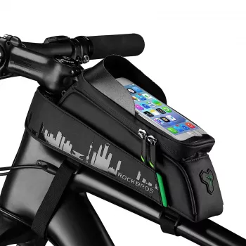ROCKBROS Bicycle Frame Bag 029-1BK with Phone Pouch - Black