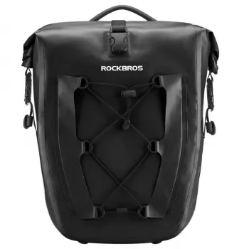 Rockbros 30140022001 Waterproof Bicycle Pannier Bag for Rear Rack - Black