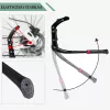 ROCKBROS Bicycle Kickstand JC1005BK - Black, Adjustable 345-400mm, Aluminum Alloy, Anti-Slip Rubber Foot, for 24-29 Inch Wheels