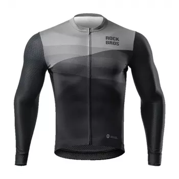 ROCKBROS Long Sleeve Cycling Jersey Spring/Summer L - Black