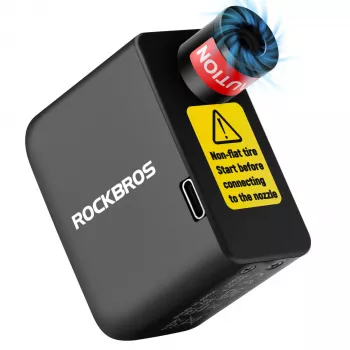 ROCKBROS Mini Electric Pump 42320008001 for Schrader/Presta Valves 100 PSI - Black