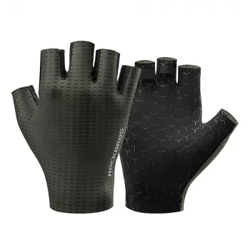 ROCKBROS Breathable Short Finger Cycling Gloves, Size XL, Green