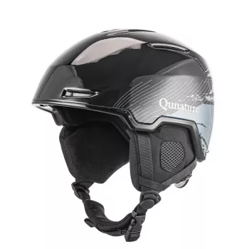 Qunature Ski & Snowboard Helmet 10130003004 with Ear Pads, 54-58 cm, Black