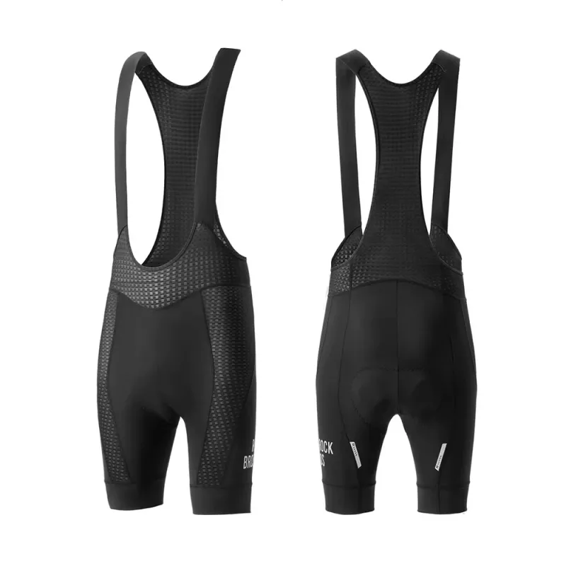 ROCKBROS YDDK009 Men's Cycling Bib Shorts with Pad, Short Length, Size L, Black