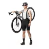 ROCKBROS YDDK009 Men's Cycling Bib Shorts with Pad, Short Length, Size L, Black