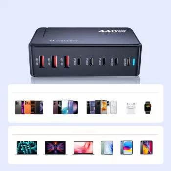 Wozinsky 240W GaN QC3 Charging Station - Black