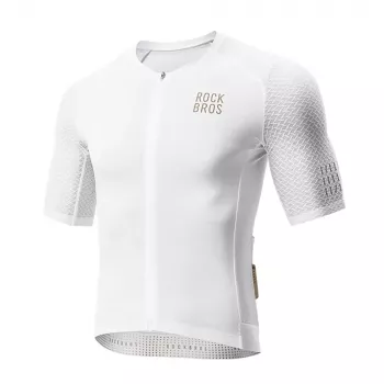 ROCKBROS YDDX011 Diamond Short Sleeve Cycling Jersey XXS White