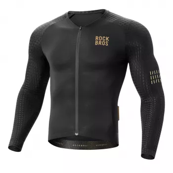 ROCKBROS YDCX008 Diamond Long Sleeve Cycling Jersey XXL Black
