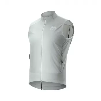 ROCKBROS Windproof Cycling Vest YDMJ003 Spring/Autumn Size L - White-Grey