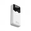 Powerbank Wozinsky WFC-15W 20000mAh 22.5W PD20W with Built-in Lightning and USB-C Cables - White