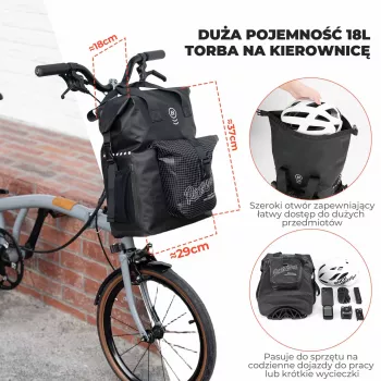 Rockbros AS-158 Front Bag for Brompton Folding Bike - Black