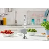 ZELMER ZHB4555S 1000W Immersion Blender, Silver/Black, Stainless Steel Blade, Variable Speed with Turbo, Chopper 500ml, Whisk, Beaker 700ml