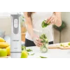ZELMER ZHB4555S 1000W Immersion Blender, Silver/Black, Stainless Steel Blade, Variable Speed with Turbo, Chopper 500ml, Whisk, Beaker 700ml