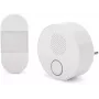 ENTAC Wireless Doorbell System AC Plug-in Kinetic Switch IP44 Transmitter White