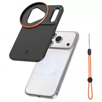 KF Protective Photography Case with 58mm Lens Mount for Apple iPhone 17 Pro Max - Black