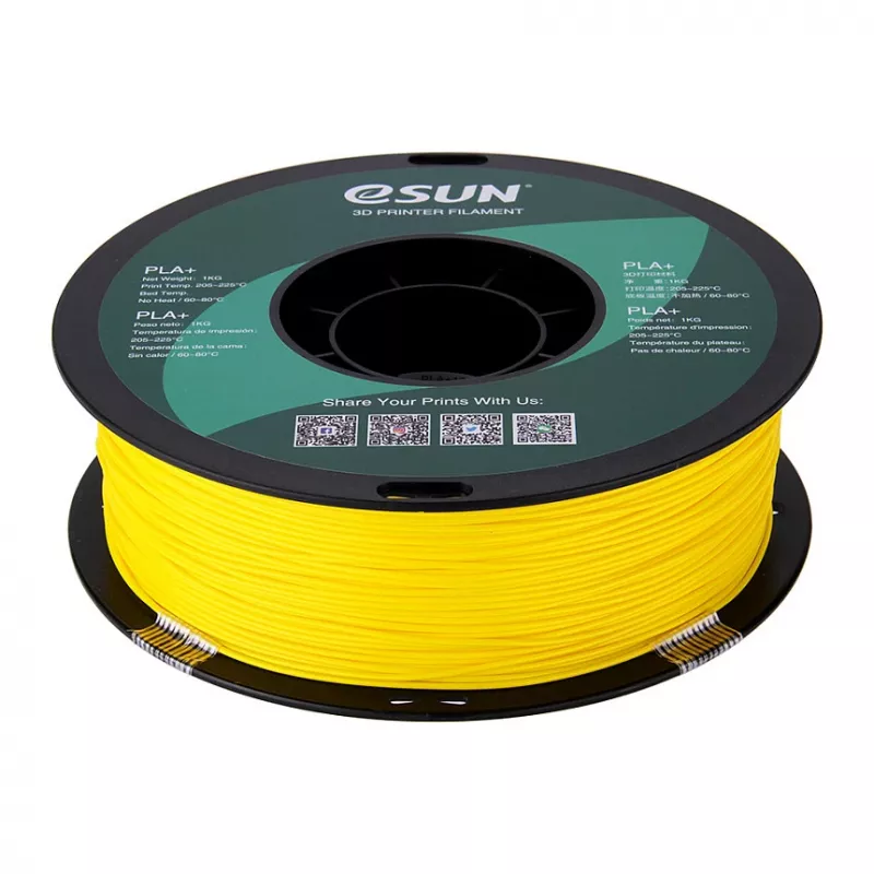 ESUN PLA+ 1.75mm Yellow 1kg 3D Printer Filament