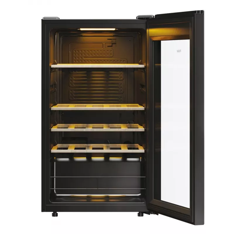 Haier HWS34GGH1 Wine Bank 50 Serie 3 Compressor Wine Cooler Freestanding Black 34 Bottles