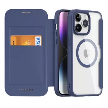 Dux Ducis Skin X Pro Folio Case with MagSafe for Apple iPhone 15 Pro Max, Black