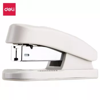 Deli E03 Series Stapler White - 20 Sheet Capacity, Top-Loading, Staple Remover