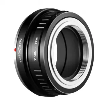 K&F Concept M42 to Nikon Z-Mount Lens Adapter for Nikon Z5 Z6 Z7 Z50 Zfc Z9 Z8 Z30, Black