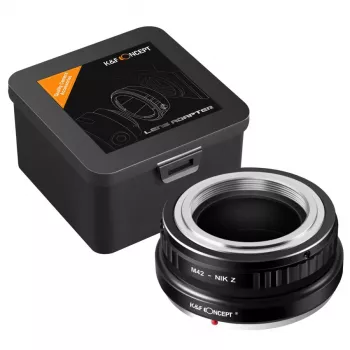 K&F Concept M42 to Nikon Z-Mount Lens Adapter for Nikon Z5 Z6 Z7 Z50 Zfc Z9 Z8 Z30, Black