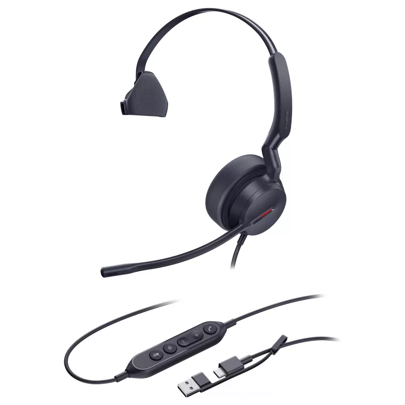 Yealink Headset UH 44 Mono USB-C/A