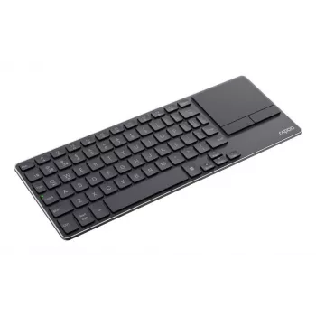 Rapoo E2810M Wireless Ultra-Slim Multimedia Keyboard with Touchpad, QWERTZ, Black