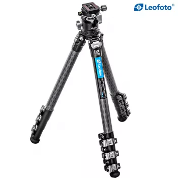 Leofoto LSR-284C+LH-30 CNC Tripod with Leveling Base and Panning Clamp, 4-Section 28/25/22/19mm