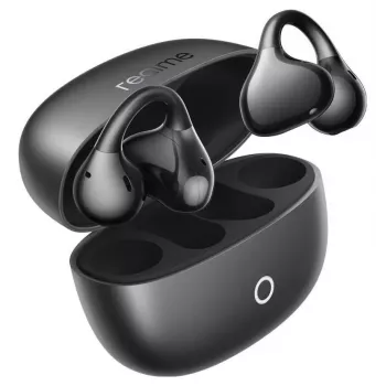 realme Buds Clip Czarne Black Wired Earphones with 3.5mm Jack and Microphone