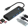 ORICO PAPW3AT-U3 4-Port USB 3.0 Hub with SD/MicroSD Card Reader, 1.8m Cable, Black
