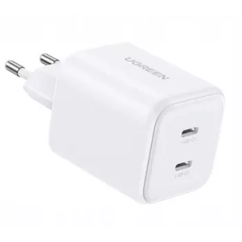 Ugreen GaN 45W 2xUSB-C Wall Charger - White