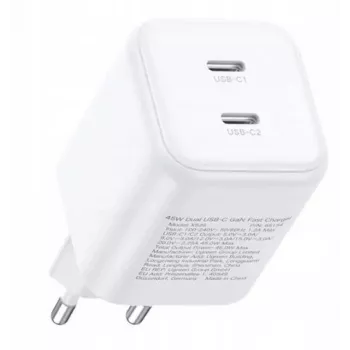 Ugreen GaN 45W 2xUSB-C Wall Charger - White