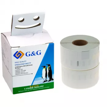 G&G Compatible Label Roll for DYMO 99012, S0722400 - 36 x 89 mm Direct Thermal Paper, White, Permanent Adhesive, 520 Labels