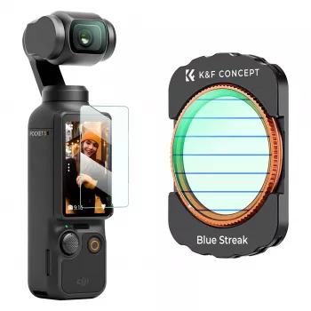 KF Filtr Blue Streak Anamorphic Filter + Tempered Glass Screen Protector 2-in-1 for DJI Osmo Pocket 3 / 4