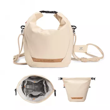 K&F Concept Crossbody Sling Bag 5L Beige for Camera Phone