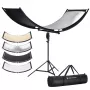 K&F Concept U-Shape 4-in-1 Curved Reflector 180x60cm with Light Stand and Carrying Bag