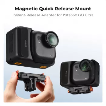 KF Magnetic Quick Release Mount for GoPro and 1/4 inch Screw, for Insta360 Go Ultra, Black