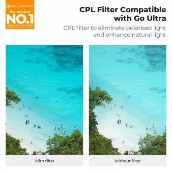 K&F Concept Nano-X 8K Ultra HD Circular Polarizer Filter with Case for Insta360 GO Ultra / GO 3 / GO 2 / GO