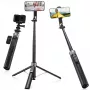 K&F Concept X97-C Selfie Stick Tripod 180 cm with MagSafe Magnetic Mount and Bluetooth Remote (Black)