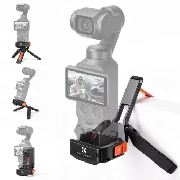 KF Magnetic Protective Frame and Tripod Mount for DJI Osmo Pocket 3 / 4, Black, Aluminum Alloy & ABS Plastic, KF20.0022