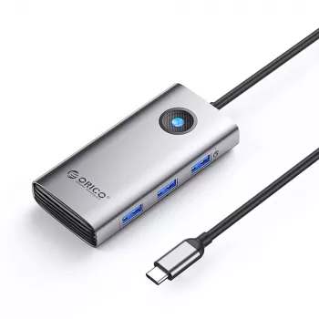 ORICO PW11-6P USB-C Hub 6-in-1 Docking Station with 3x USB-A 3.0, 1x USB-C 2.0, 1x HDMI, Grey